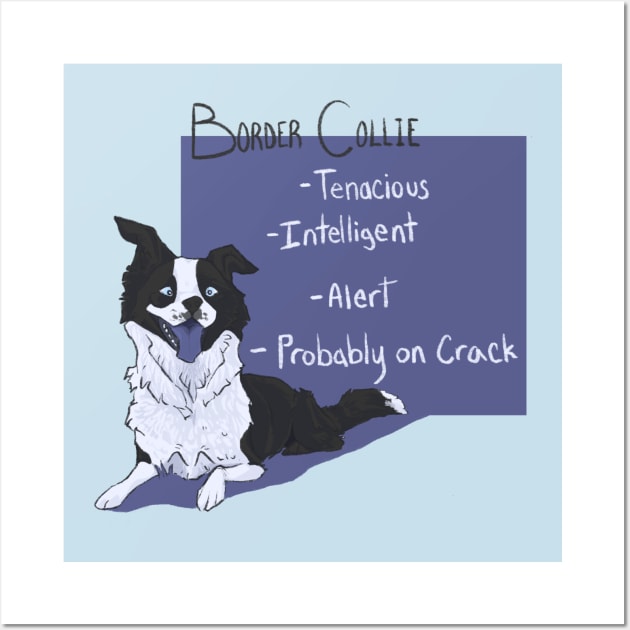 Border Collies on Crack Wall Art by Discher